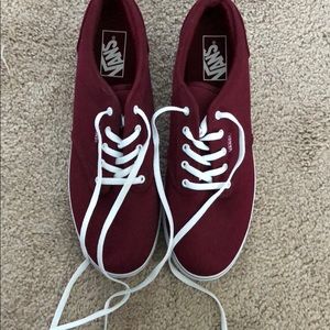 Maroon Vans W Size 9.5